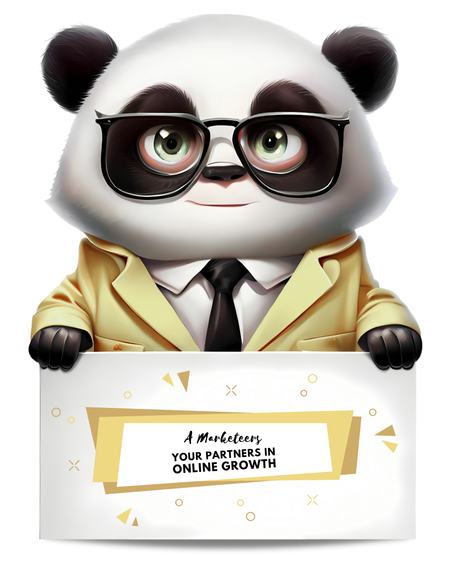 A Panda Holding Banner - A Marketeers - Your Partners in Online Growth